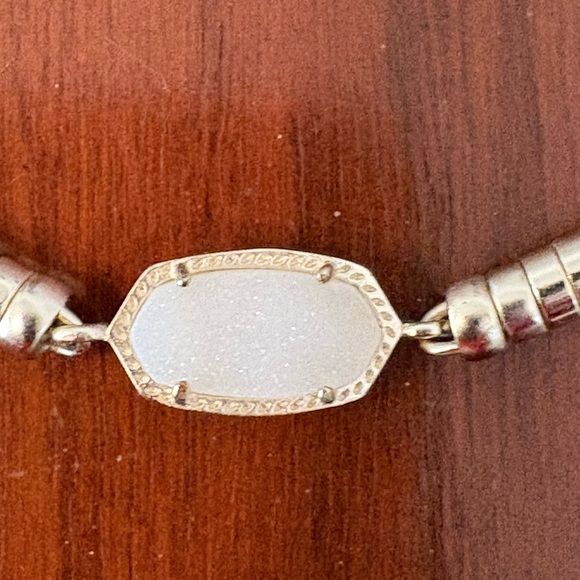 Kendra Scott Tan w/White Drusey Braided Necklace and matching Bracelet - Picture 2 of 5